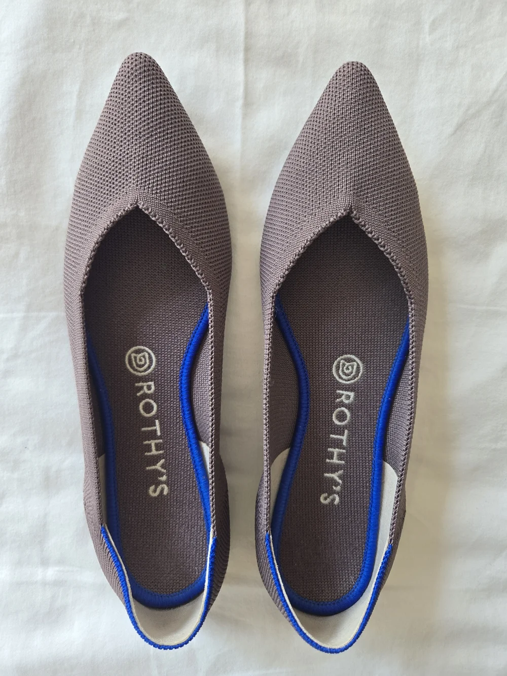 Rothy's The Point Flats Mauve Purple Brown Size 8.5
